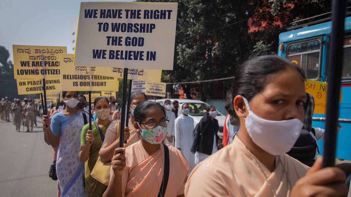 Protest against anti-coversion law